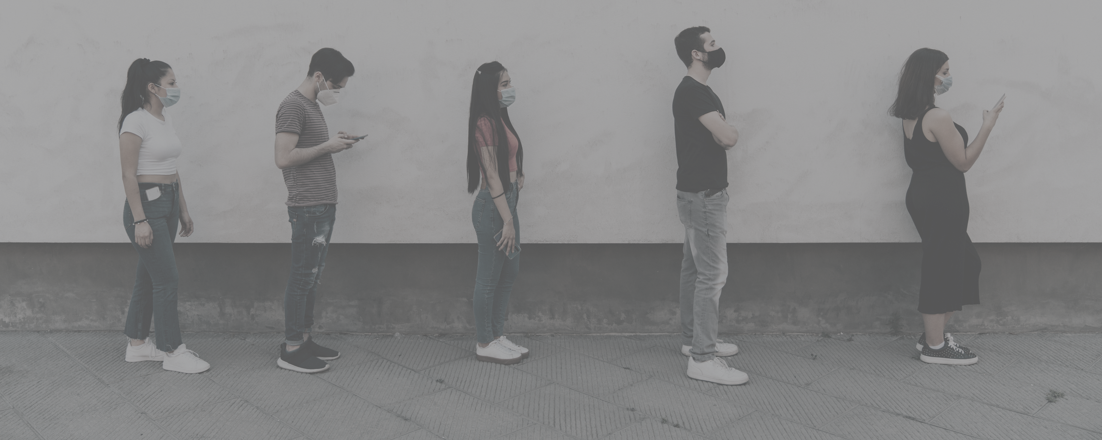 Social distancing queue