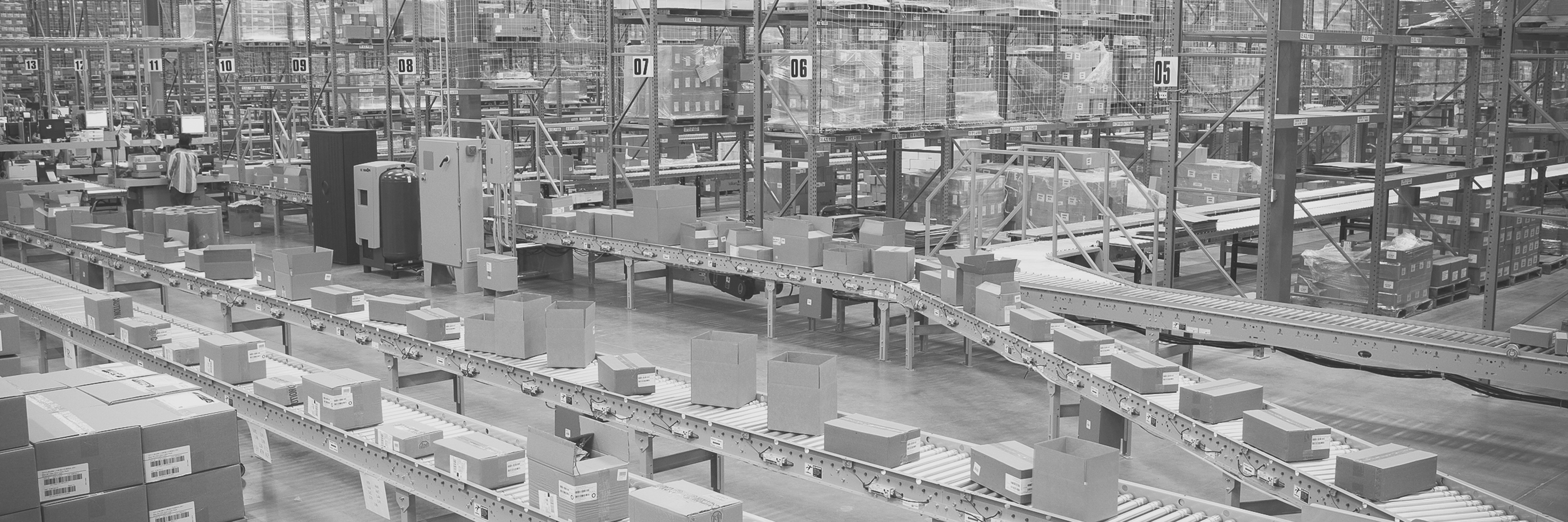 Boxes on conveyor belts